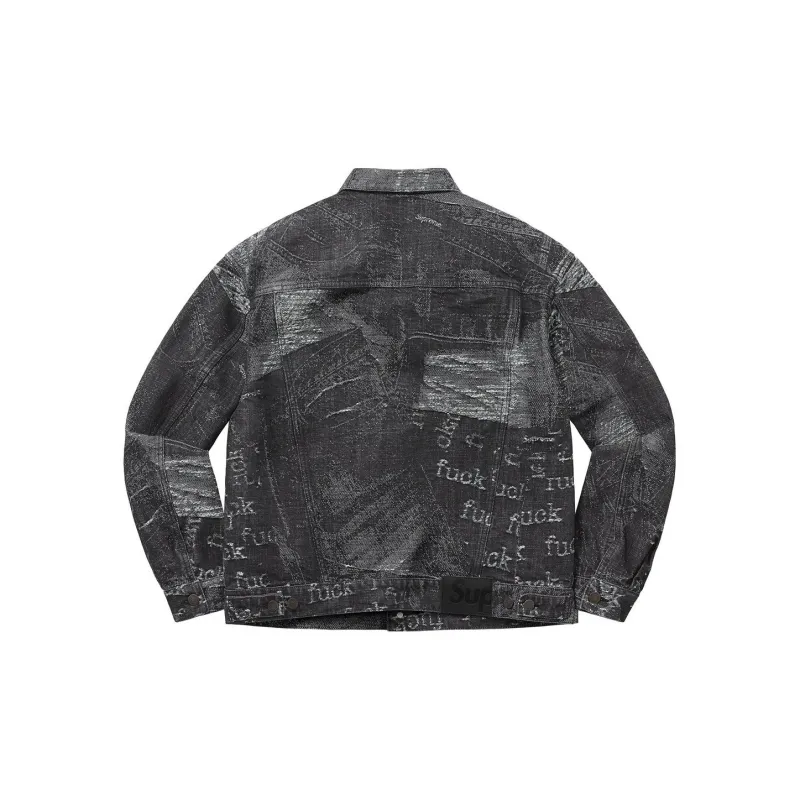 Supreme Archive Denim Jacquard Trucker Jacket-3