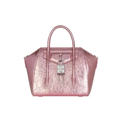 GIVENCHY Antigona Lock Lambskin Shoulder Bag Crossbody Bag Handbag Mini Women's Pink