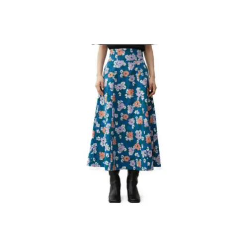 MOUSSY Casual Long Skirts Women's Royal Blue