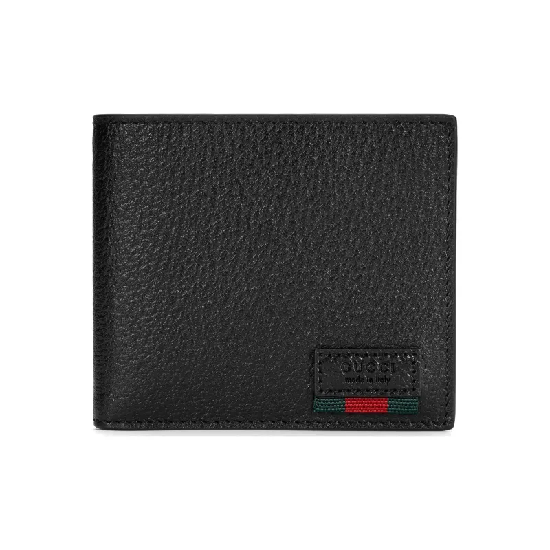 GUCCI Leather Wallet Men's Black-0