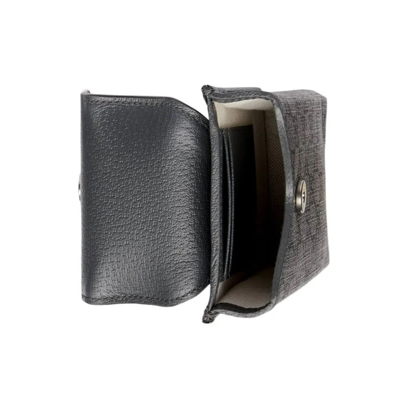 GUCCI Ophidia Canvas One Shoulder Crossbody Cell Phone Pouch Men's Gray-5