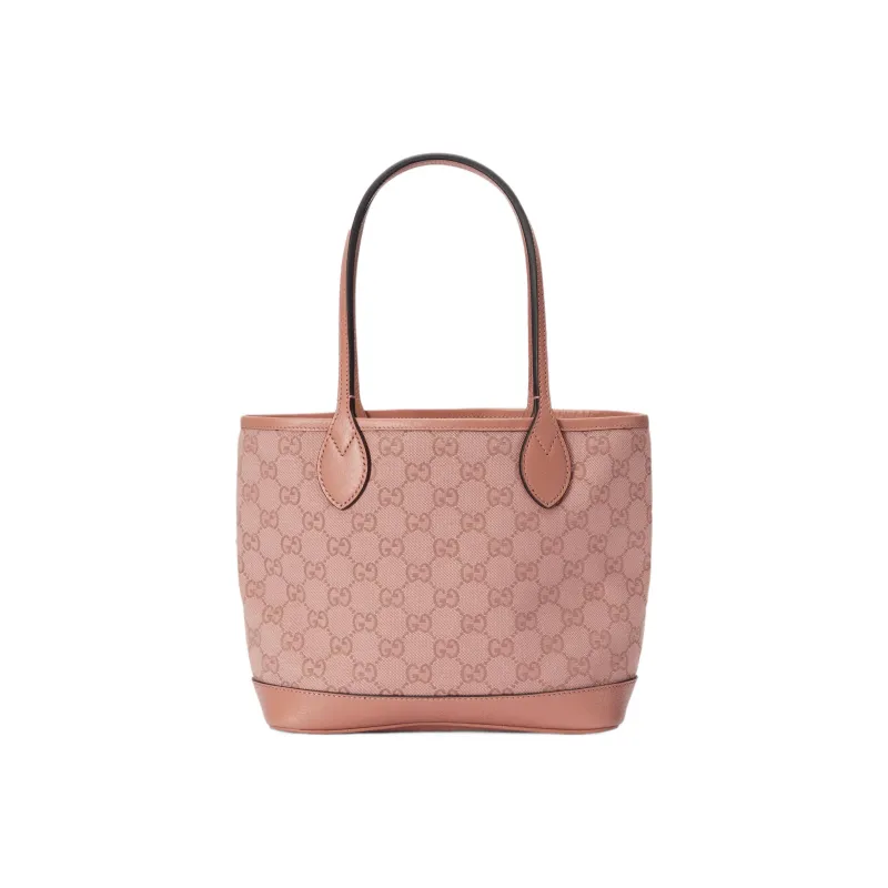 GUCCI Ophidia Canvas With Leather Trim Tote Bag Shopping Bag Handbag Small Size Women's Pink-2