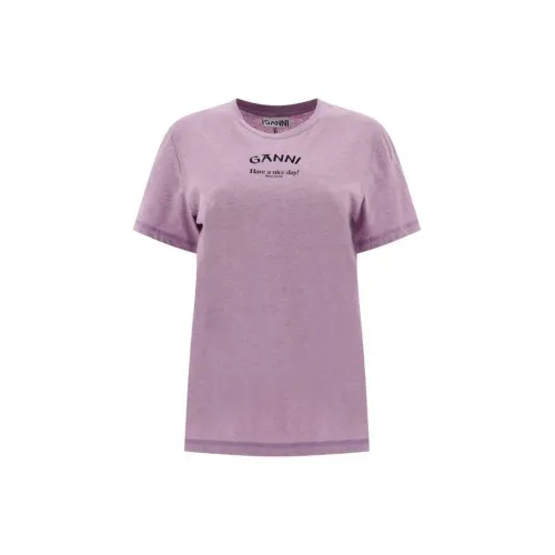 GANNI T-Shirts Women's Purple