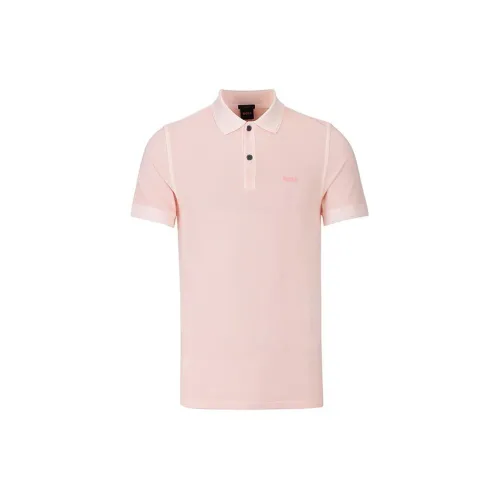 HUGO BOSS Polo Shirts Men Pink