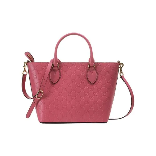 GUCCI Leather Shoulder Bag Crossbody Bag Handbag Regular Women's Rose Red