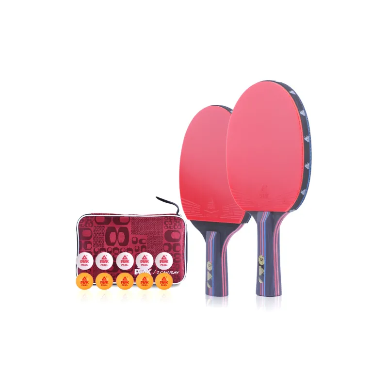 PEAK Ping Pong Paddles Unisex All Wood Red/Black-3
