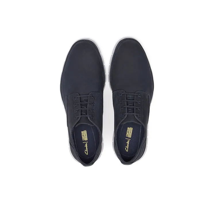 Clarks Casual Leather Shoes Men's Marine Blue-3