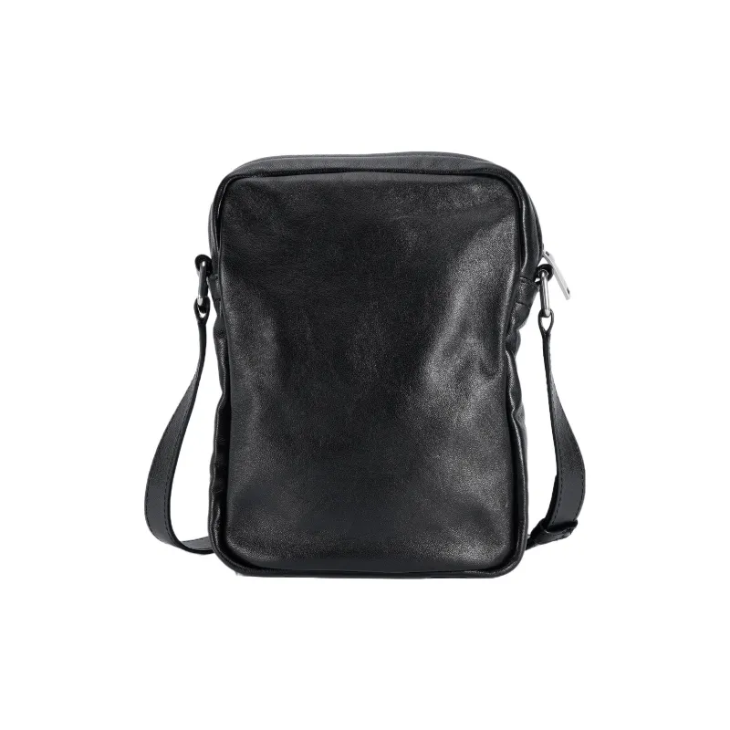 SAINT LAURENT Leather Crossbody Bag Shoulder Bag Men's Black-2