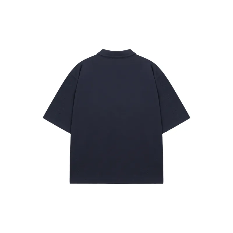 UNVESNO Polo Shirts Unisex Navy Blue-1