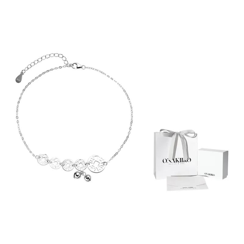 Onakiiko S925 Silver Anklets Women's-2