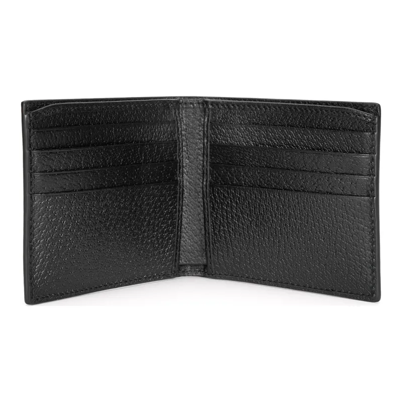 GUCCI Leather Wallet Men's Black-4