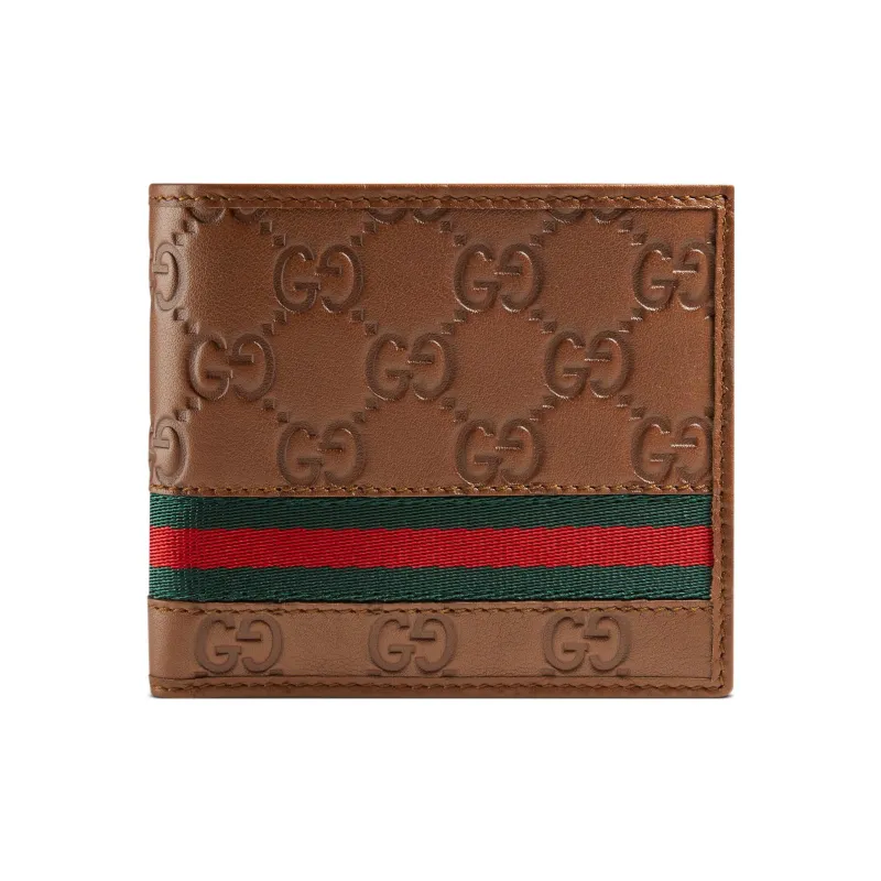 GUCCI Leather Coin Purses Wallets Women's Brown-0