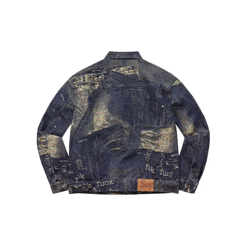 Supreme Archive Denim Jacquard Trucker Jacket-1