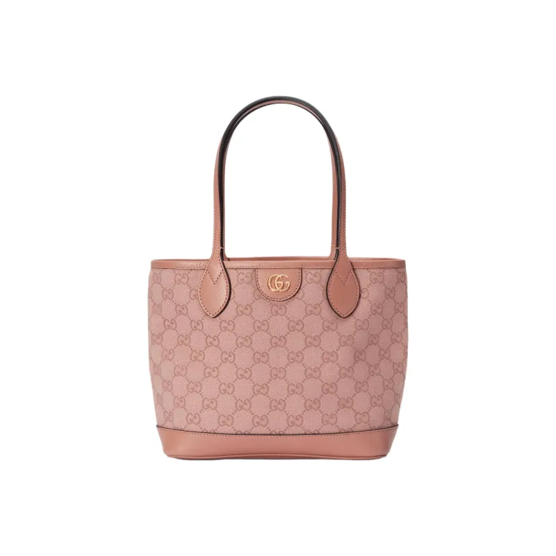 GUCCI Ophidia Canvas With Leather Trim Tote Bag Shopping Bag Handbag Small Size Women's Pink-0