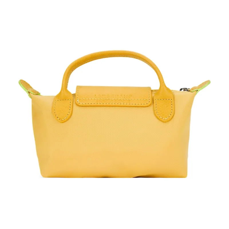 LONGCHAMP Le Pliage Green Eco Friendly Canvas Handbag Trumpets Women's Yellow-2