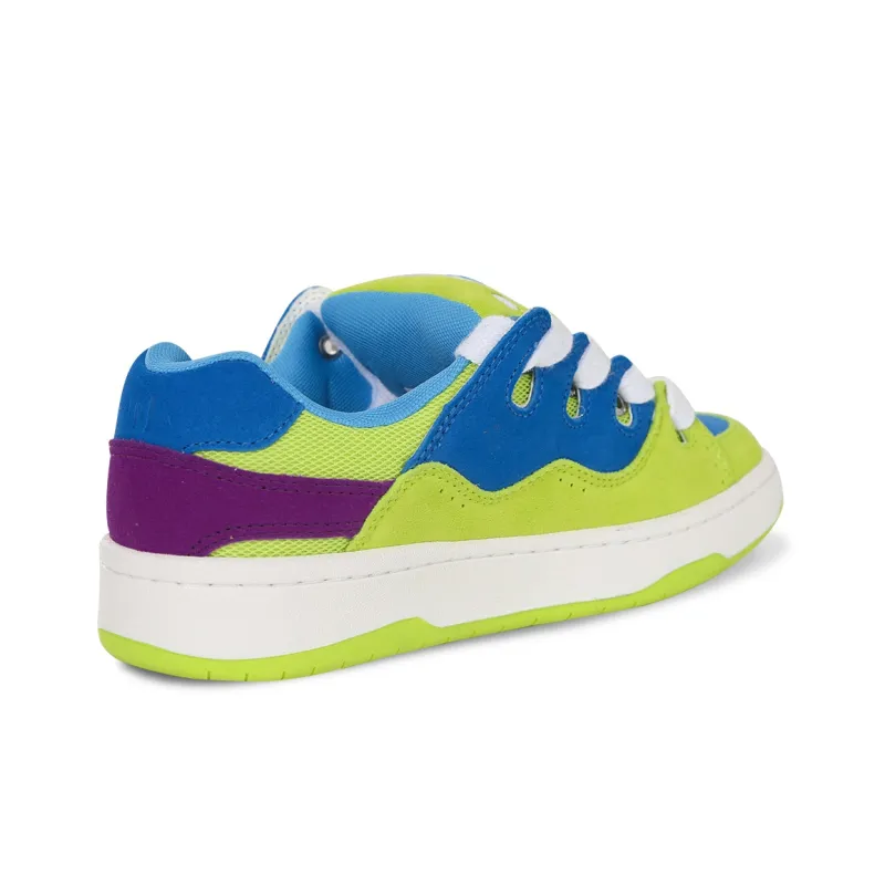 Ollieskate Low-Top Skateboard Shoes Unisex Blue Green Purple-3