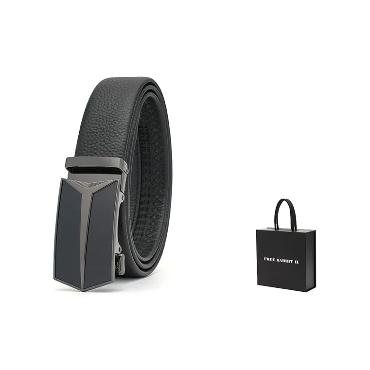 FREE RABBITⅡ Automatic Buckle Belt For Business Casual Top Grain Cow Leather Leather Belts Men's-3