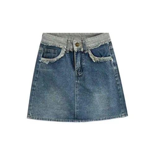 FOREVER 21 Denim Short Skirts Women's Vintage Blue