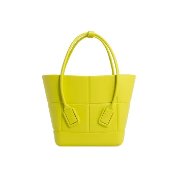 Bottega Veneta ARCO Rubber Tote Shopping Bag One Shoulder Handbag Mini Women's Khaki Green