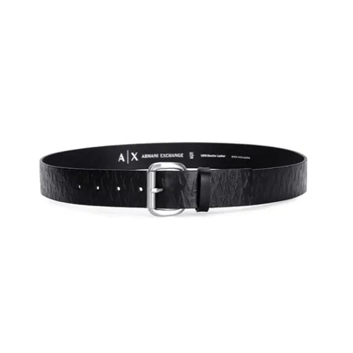 ARMANI EXCHANGE Leather Belts Men Black