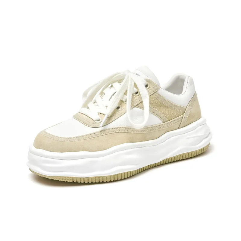 BEAU Stylish Skateboarding Shoes Women's Ecru Apricot-1
