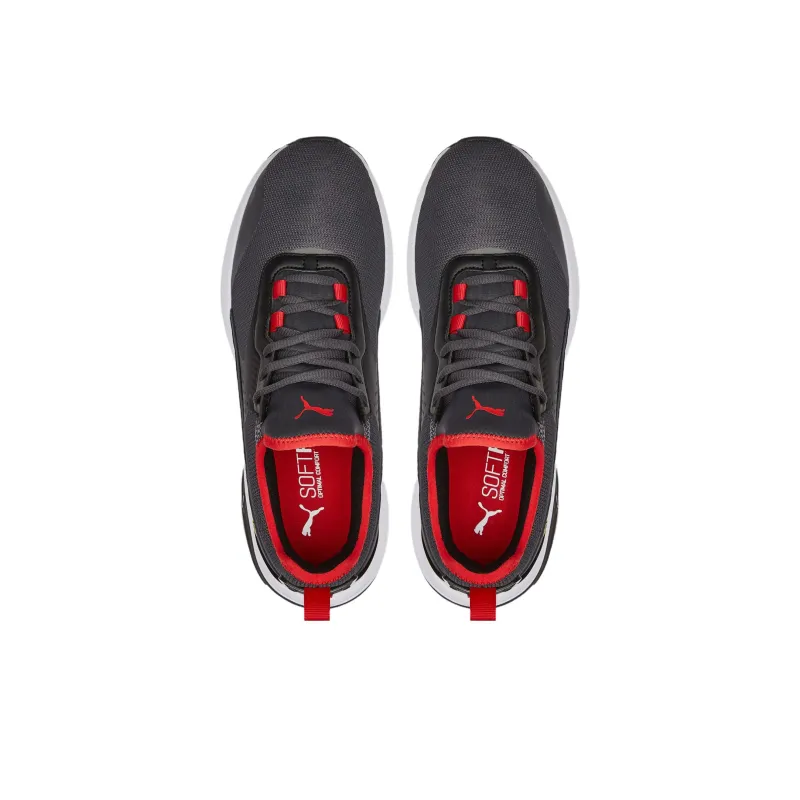 PUMA Ferrari Electron E Anti-Slip Wear-Resistant Low-Top Sports Casual Shoes Men's Gray Black White-3