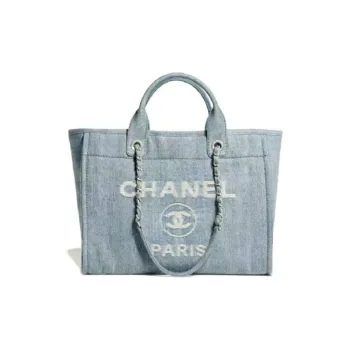 CHANEL Medium Denim 23S Shopping Bag Light Blue AS3351