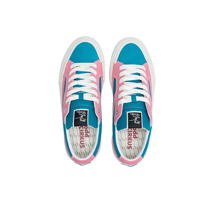 OddCIRKUS Astley Neon Slip Resistant Cushioning Low Top Skateboard Shoes Unisex Pink Blue-3
