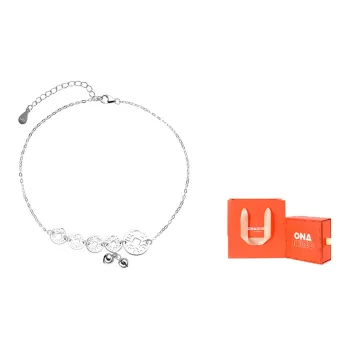 Onakiiko S925 Silver Anklets Women's