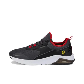 PUMA Ferrari Electron E Anti-Slip Wear-Resistant Low-Top Sports Casual Shoes Men's Gray Black White