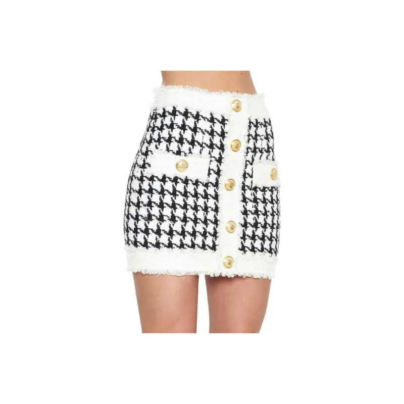 BALMAIN Casual Short Skirts Women's White-2