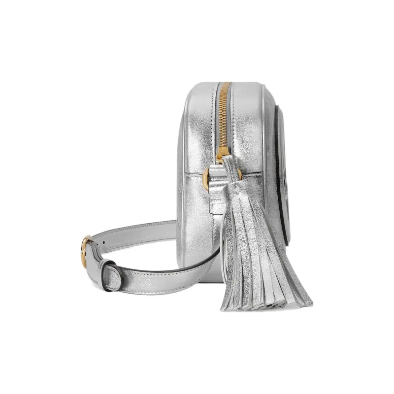 GUCCI Blondie Leather Crossbody Bag Shoulder Bag Women's Silver-3