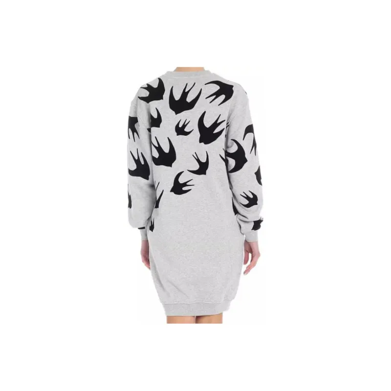 Alexander McQueen Long Sleeved Dresses Women's Gray-1