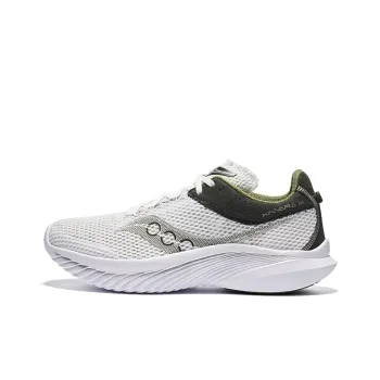 Saucony Kinvara 14 Cushioning Low Top Training Running Shoes Men's White Green