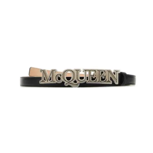 Alexander McQueen Leather Belts Men Black