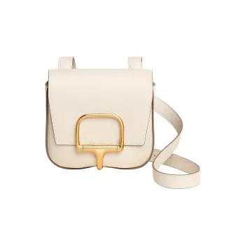 HERMES DellaDella Cavalleria Epsom Calfskin Shoulder Bag, Crossbody Bag Mini Women's 10 Craie Milkshake White