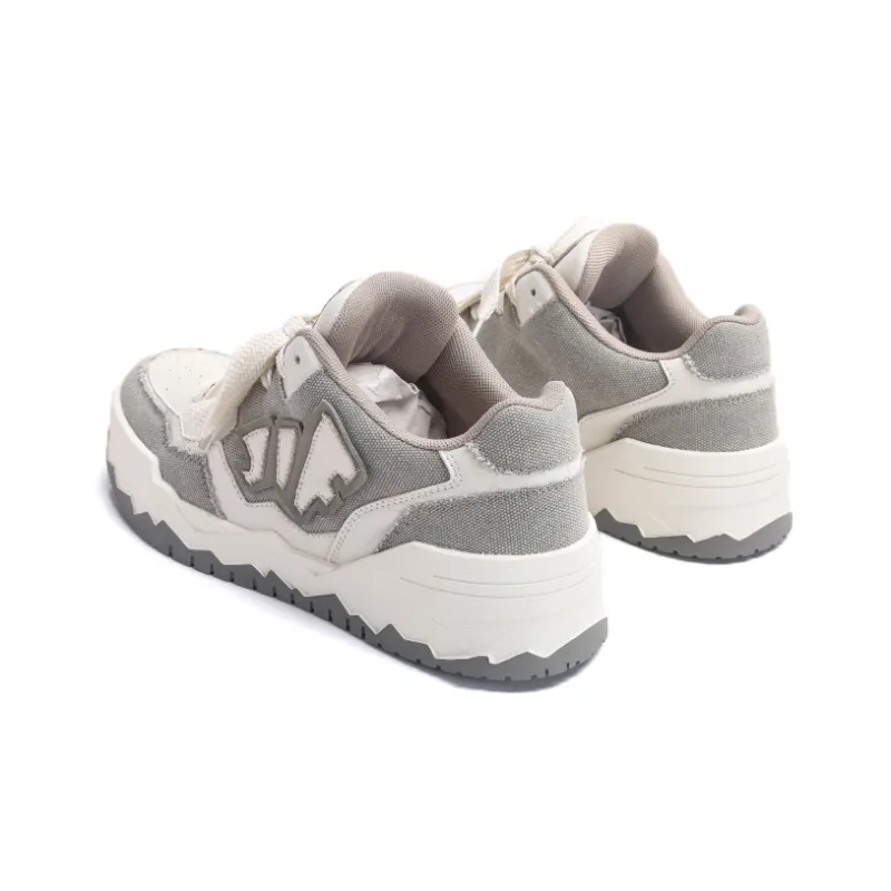 Jifffly Low Top Skateboard Shoes Unisex Light Gray-4