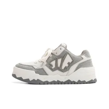 Jifffly Low Top Skateboard Shoes Unisex Light Gray