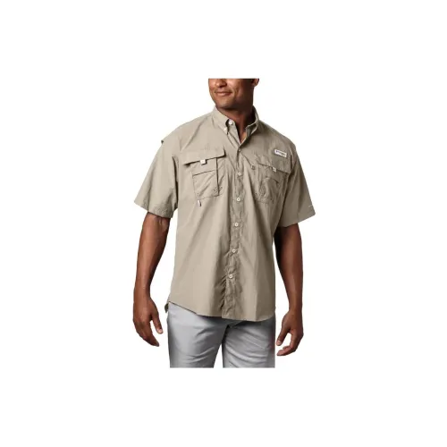 Columbia Shirts Men Fossil Gray