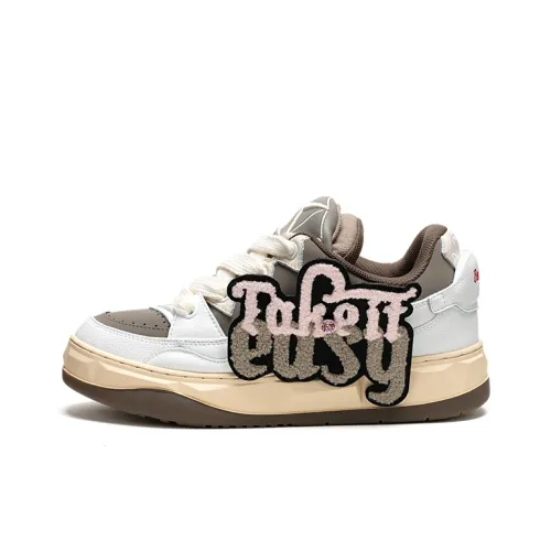 Ruby Scott Skateboard Shoes Unisex Low-Top White/Mocha