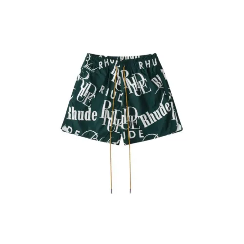 RHUDE Casual Shorts Men Green