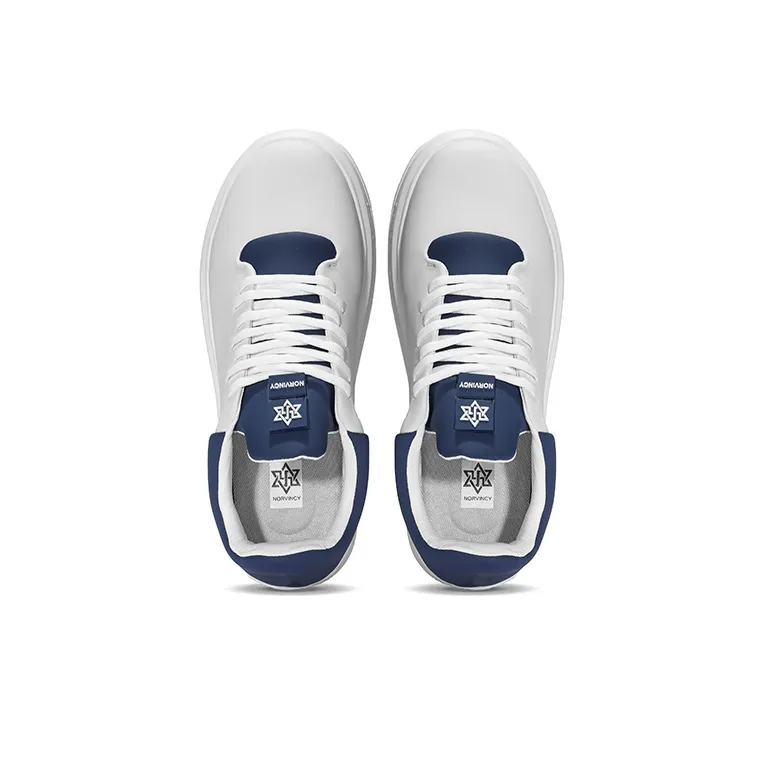 NORVINCY Stylish Skateboarding Shoes Unisex White Blue-3