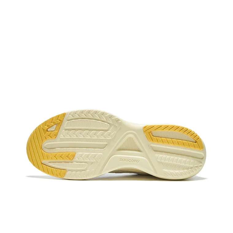 Saucony Humming 3 Anti Slip Wear Resistant Low Top Running Shoes Women's White Yellow-4