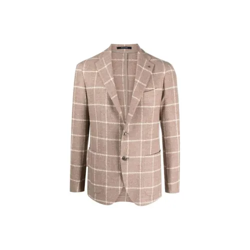 Tagliatore Single-breasted Grid-pattern Blazer