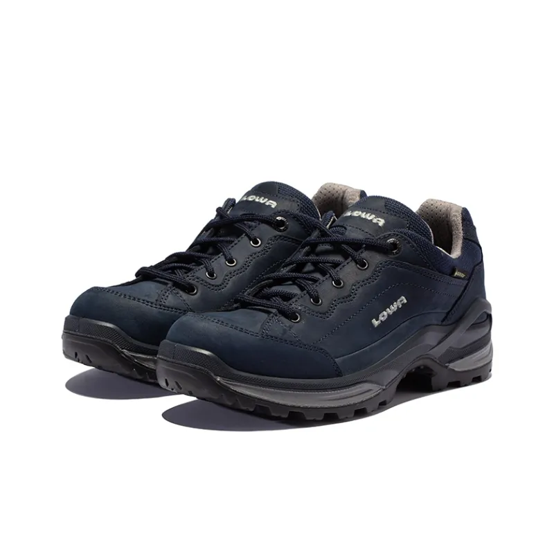Lowa Renegade GTX Anti-Slip Wear-Resistant Low-Top Outdoor Shoes Women's Marine Blue-3