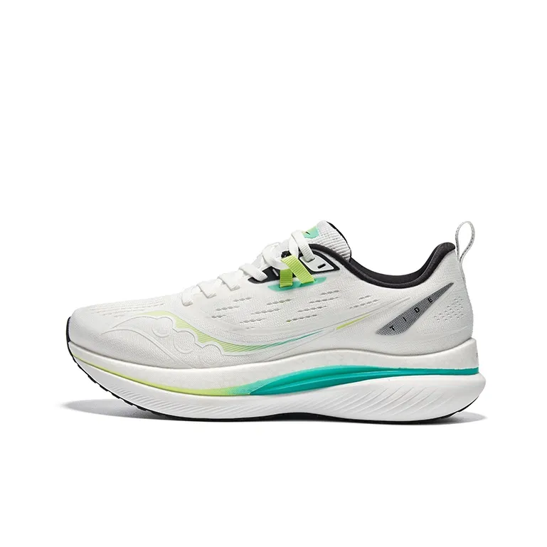 Saucony Tide Slip Resistant Low Top Running Shoes Men's White Green-0
