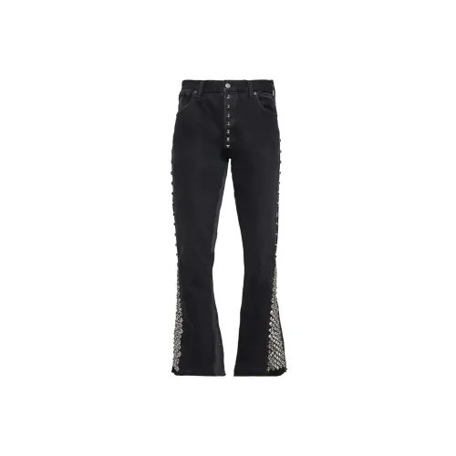 Gallery Dept. Logo-patch Spike-stud Jeans