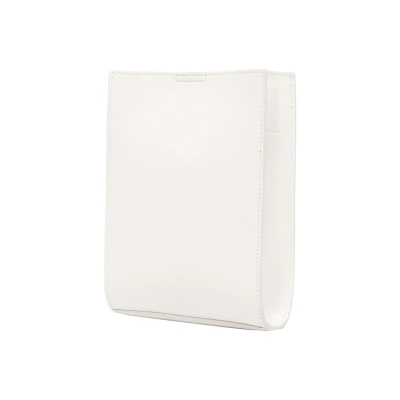 JIL SANDER Calfskin Crossbody Bag, Shoulder Bag Trumpets Women's White-1