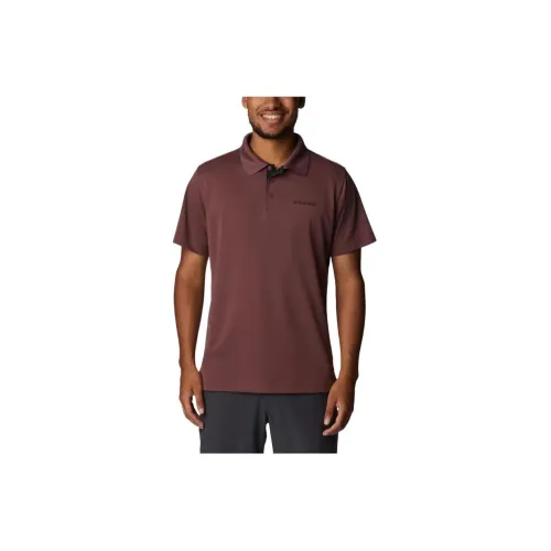 Columbia Polo Shirts Men Grape Dry