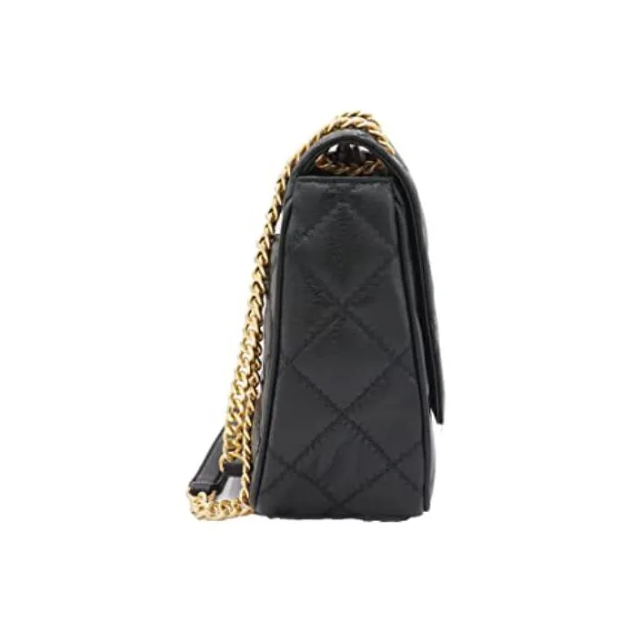 TORY BURCH TB Willa Leather Shoulder Bag, Crossbody Bag Tubas Women's Black-3